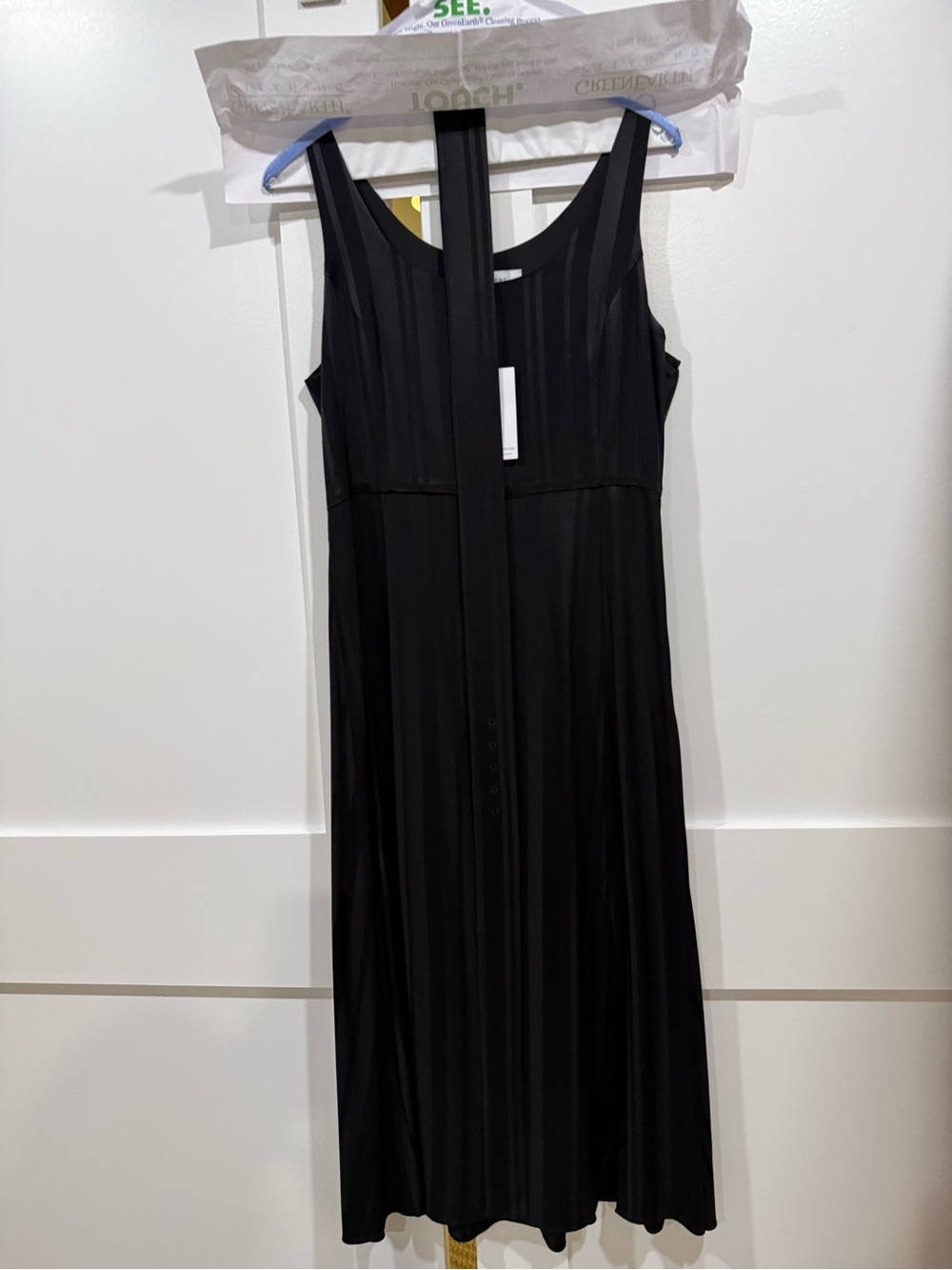 Equipment Black Sleeveless Midi Dress